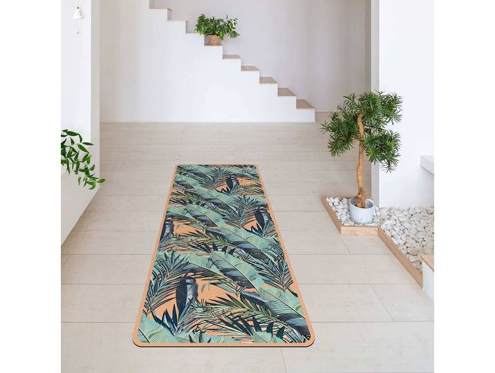 Läufer/Yogamatte Blätterdschungel 183 x 61cm Grün