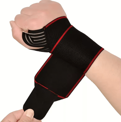 Inspire Curations Adjustable Wrist Support Strap For Weightlifting, Sports And Daily Wrist Stability red