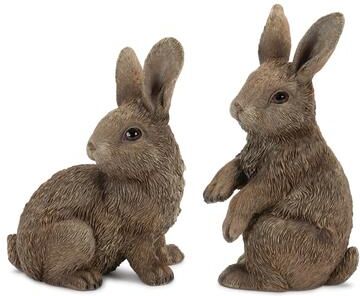Melrose International Garden Bunny Rabbit Figurine (Set of 3)