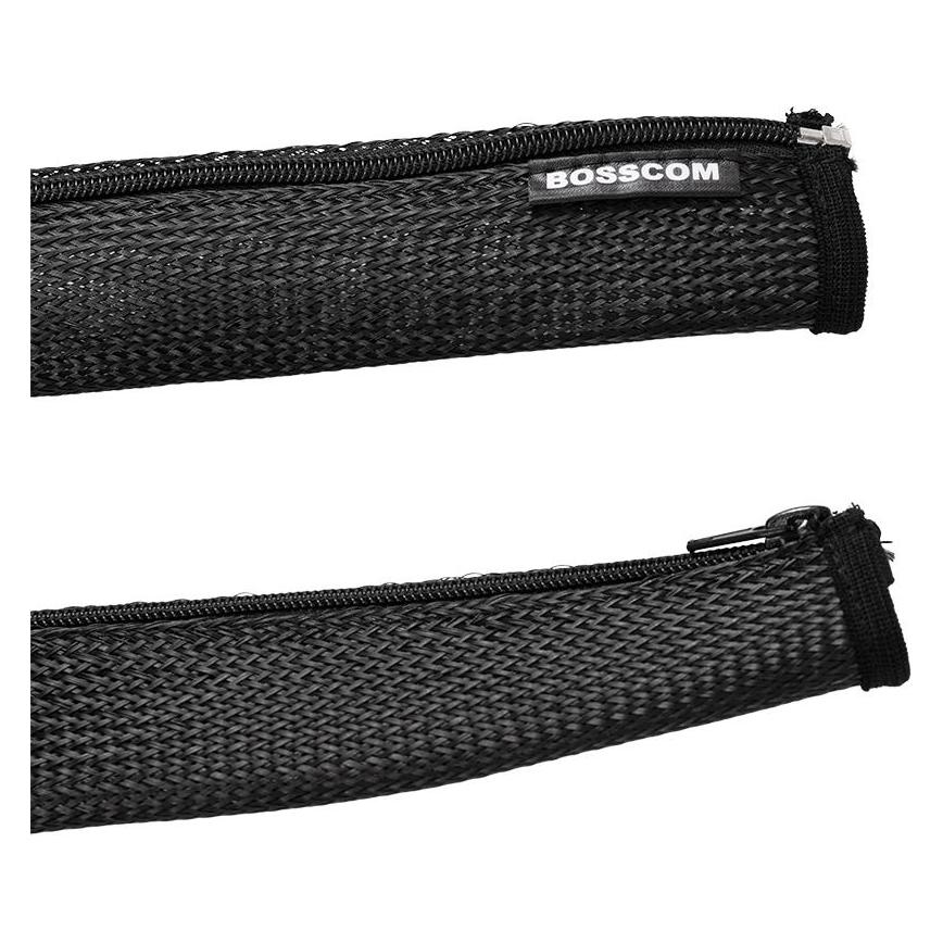 Bosscom Cable Sock With Zip - 30mm - 2m - Black (Kabelschlauch, 200 cm) (03269921)
