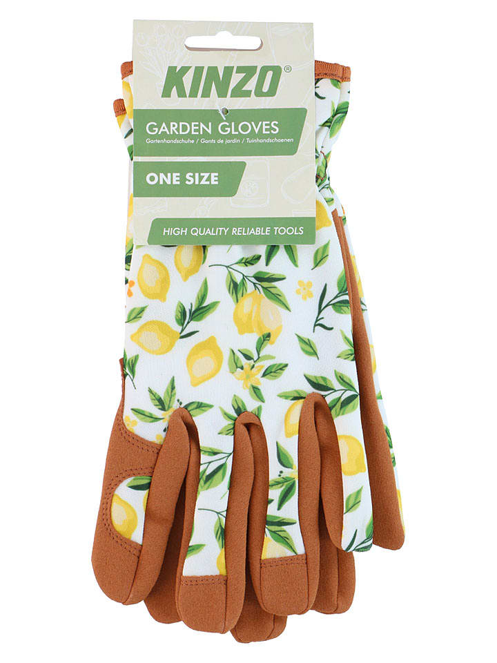 KINZO Gartenhandschuhe in Hellbraun/ Gelb - (L)23 x (B)10 cm - onesize