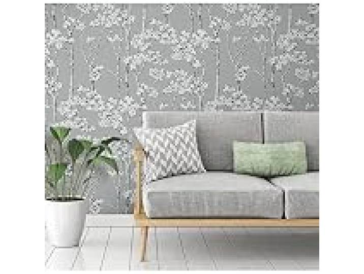 Papier Peint auto-adhésif - Arbre Bouleau Gris
