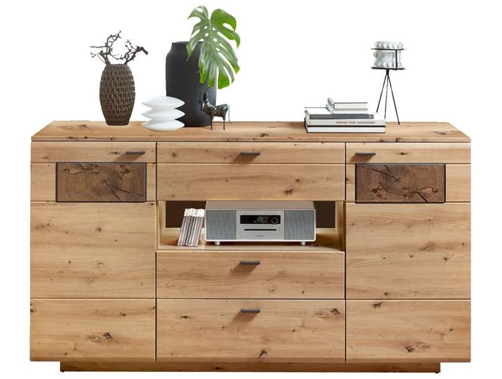 Livetastic Sideboard MADERA II, Eiche Artisan, Holznachbildung
