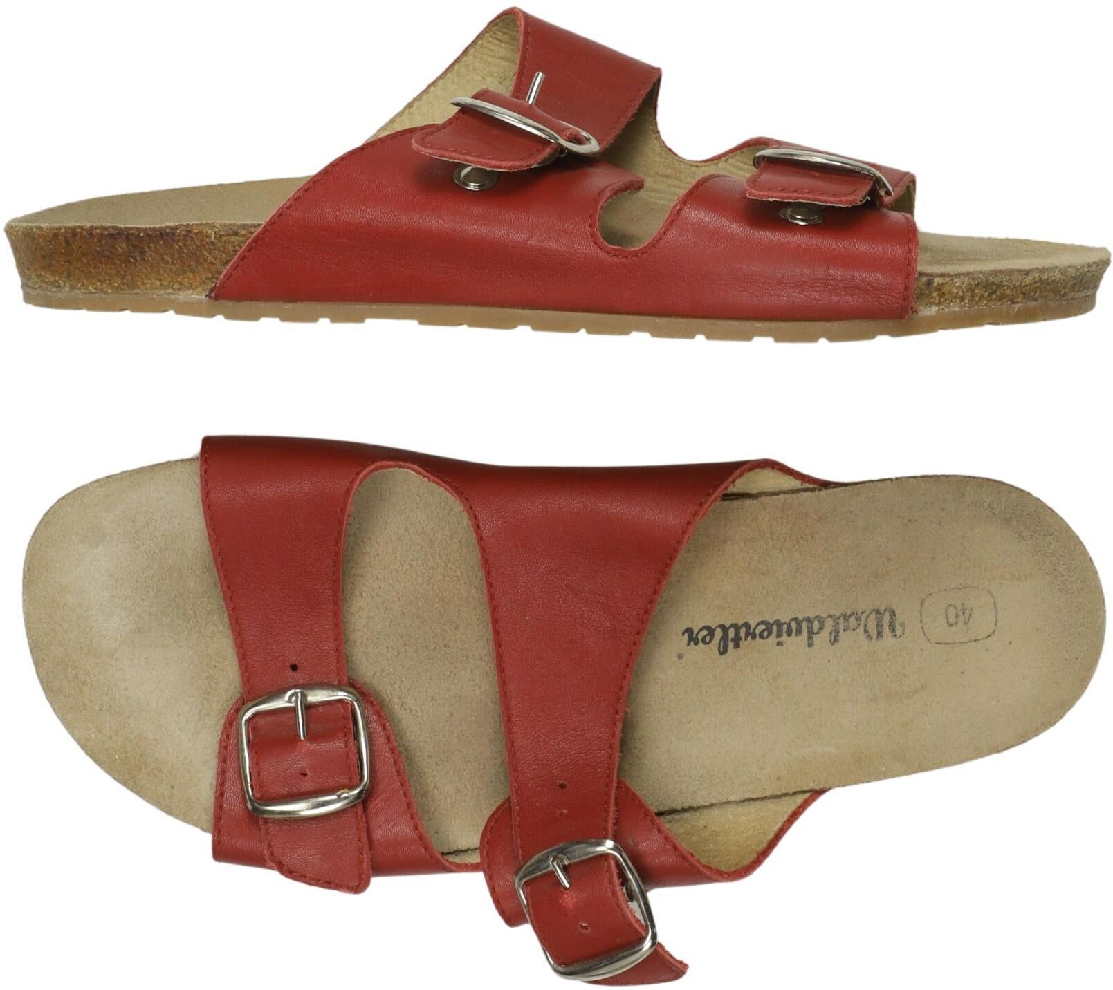 Waldviertler Damen Sandalen, Rot, Gr. EU 40, Leder - Second Hand