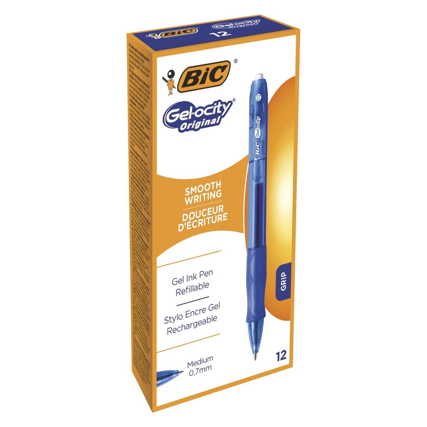 Bic Gelschreiber Gel-Ocity 0,7 mm, blau, 12er-Pack 600666 (12x) (829158)
