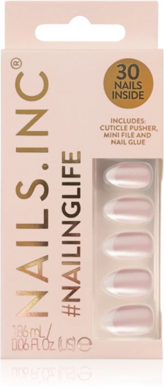Nails Inc. #NailingLife Press-On Nails False Nails shade All Out Olivia Glaze 33 pc