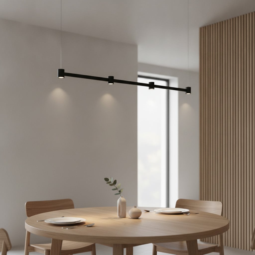 Lyora Design hanglamp Puize 4-lichts zwart aluminium B/D/H: 118 x 140 x 6 cm