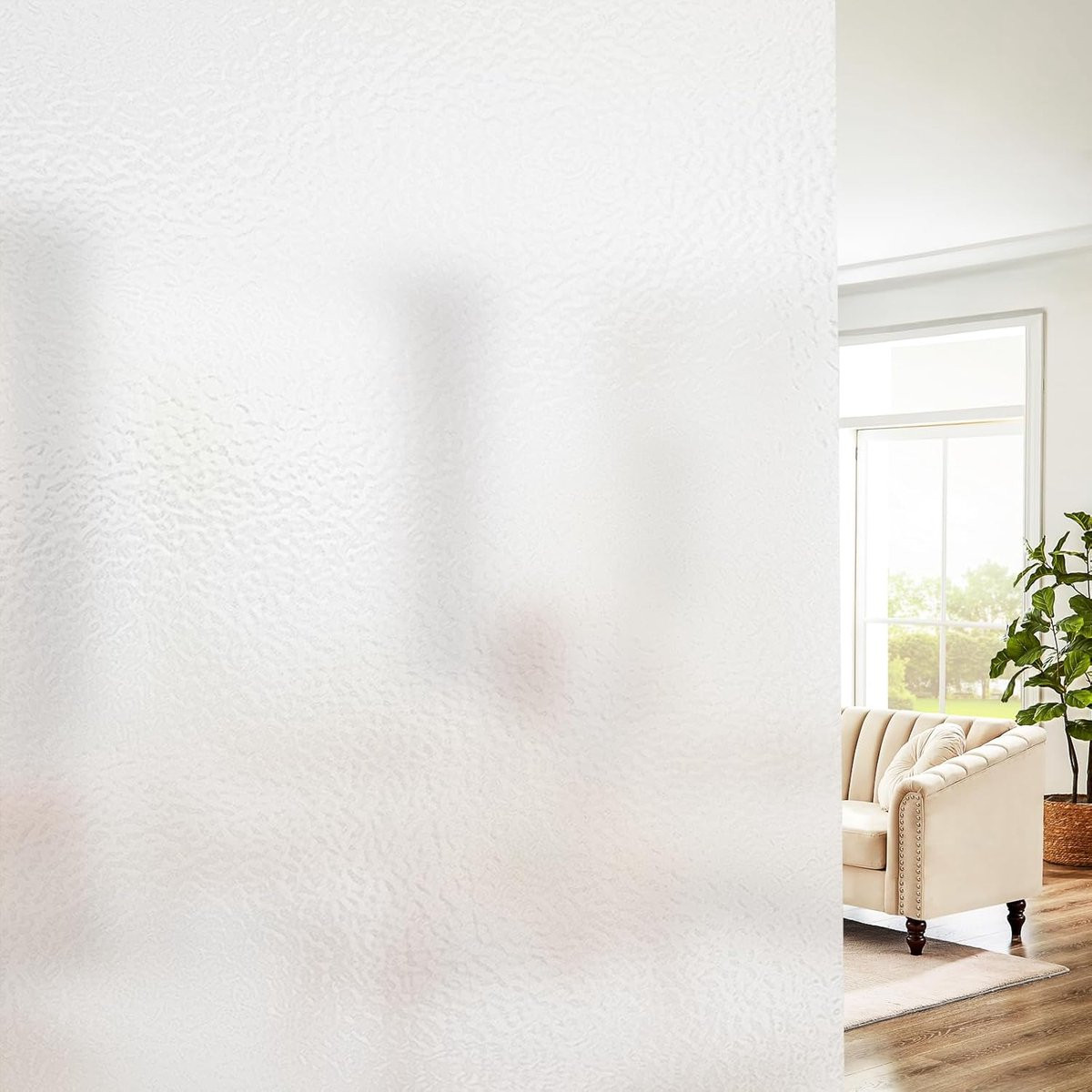 SnelShoppen 3 stuks Raamfolie Melkglas 44,5 x 200 cm - Zelfklevende Matte Privacyfolie voor Ramen en Zichtwerende Glasfolie