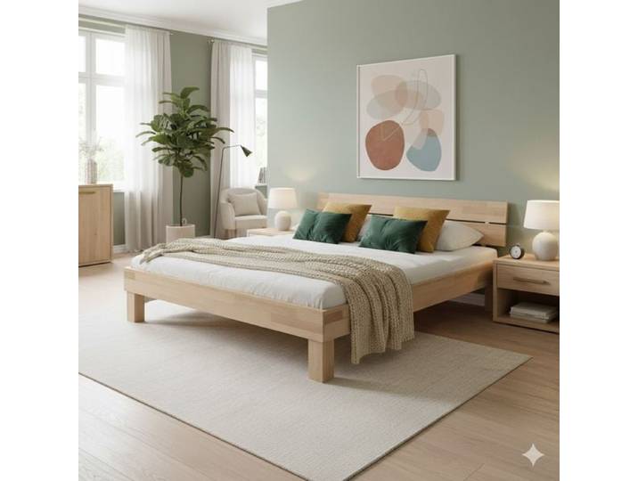 Bett Madrid Buche Massivholz 100x200cm