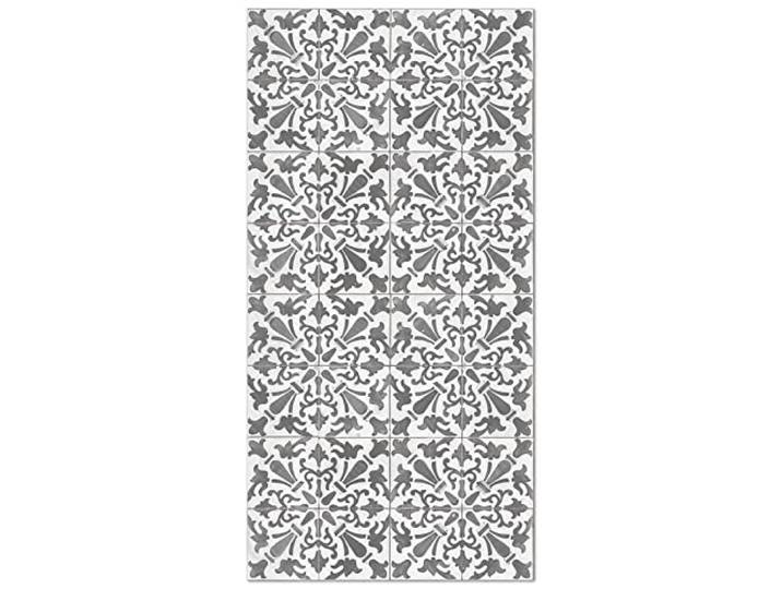 Panorama Tapis Vinyle - Modèle Carreaux Ciments Géométrique Gris 80x150 cm - Différentes Tailles - Deco Maison\, Cuisine\, Chambre et Exterieur