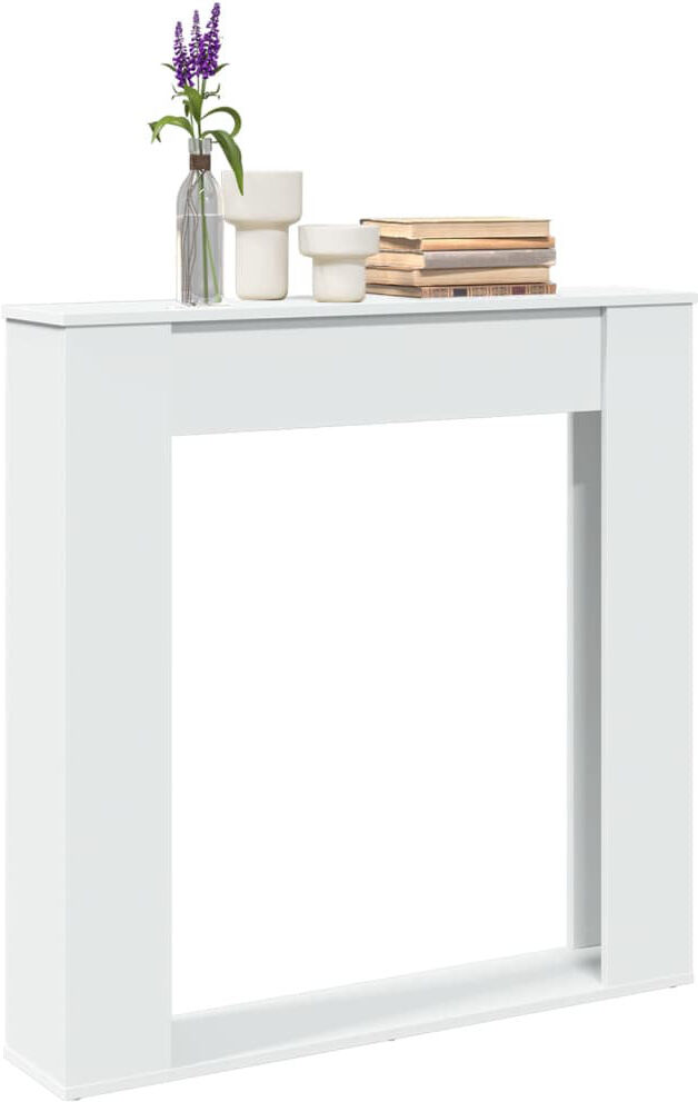 17 Stories Fireplace Mantel Surround White 100cm H X 100cm W X 20cm D
