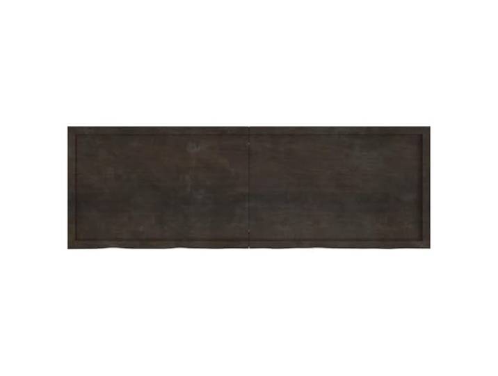 NKOPPFG Massivholz Eichentischplatte Dunkelbraun 180x60 cm Klappbar mit Scharnieren, Naturkante, Handgefertigt, Behandelte Oberfläche, DIY Tischplatte