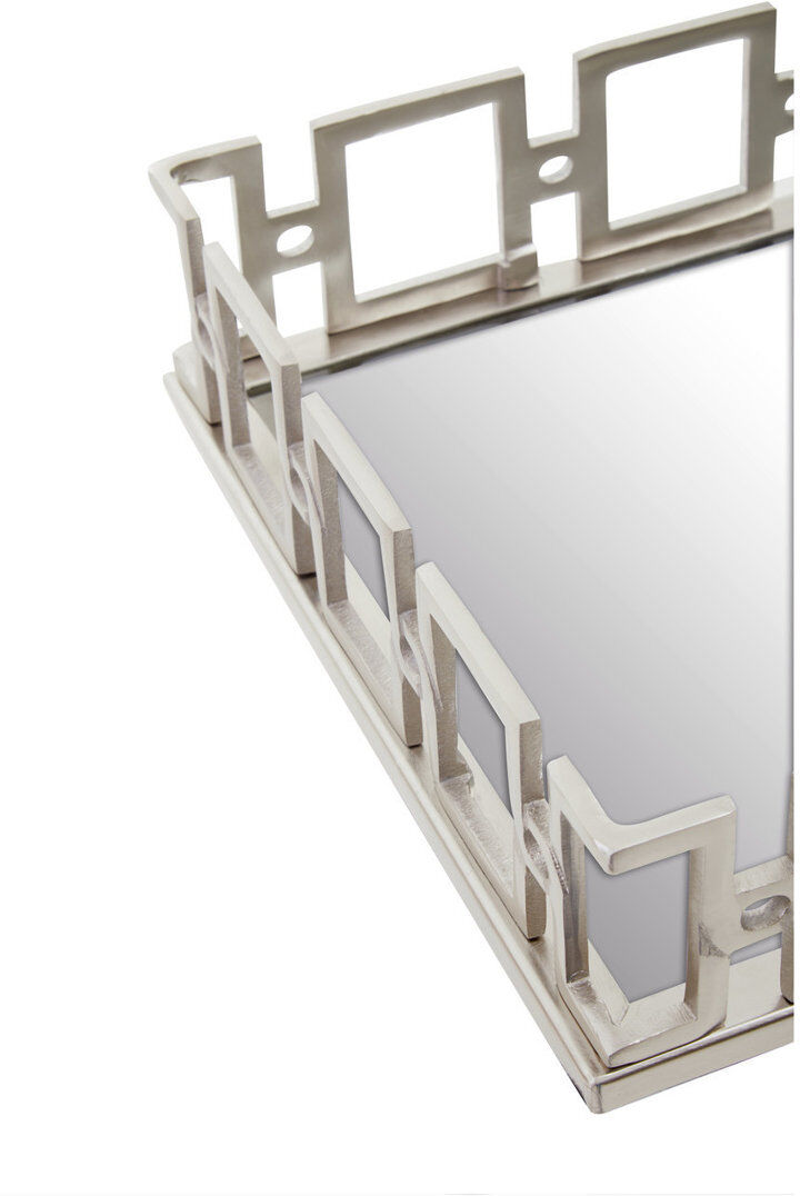 Canora Grey Witherington Decorative Tray Silver 46cm W X 31cm D X 9cm H