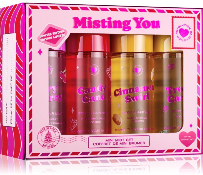 I Heart Revolution Xmas 2025 Mini Mist set Christmas gift set W