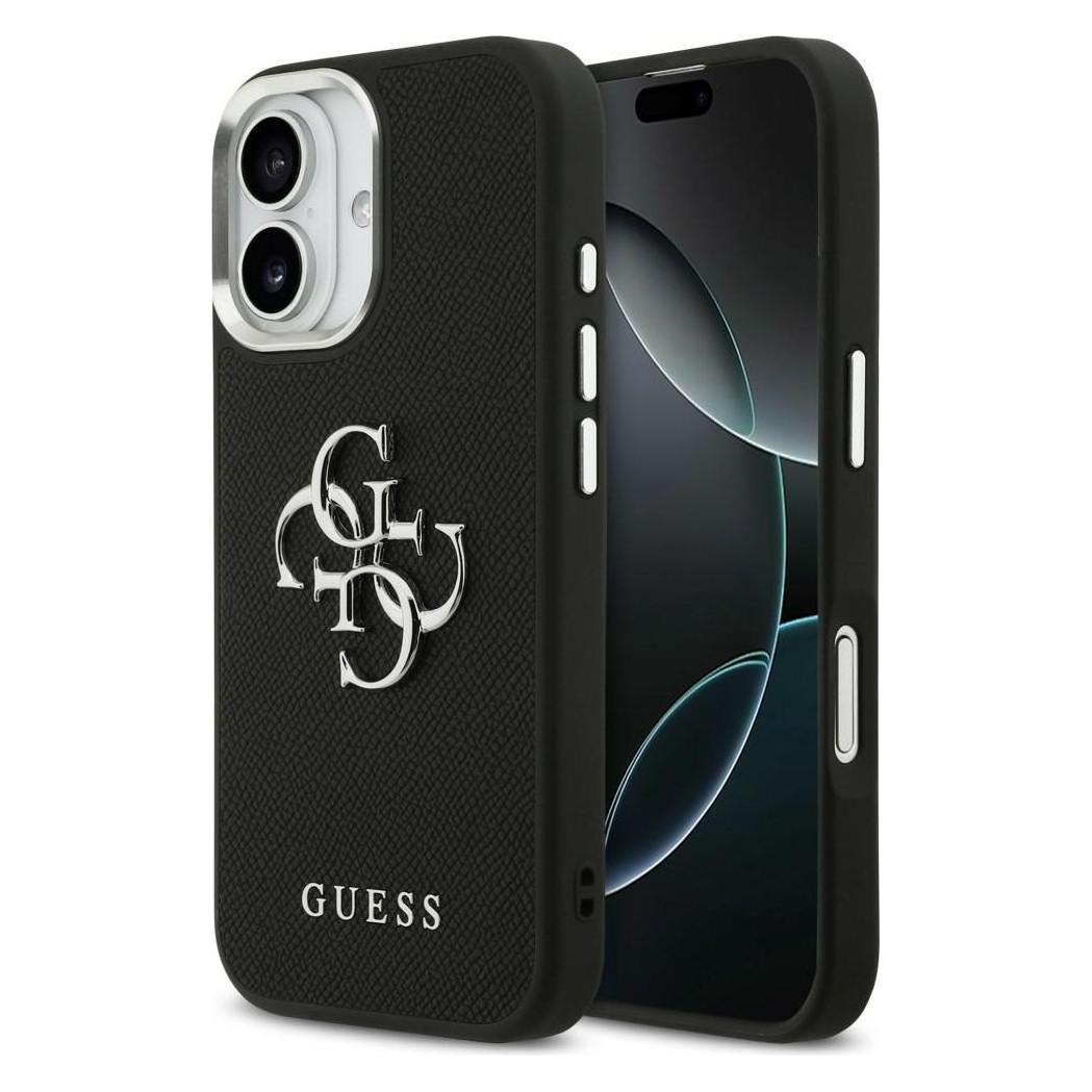 Guess - Hardcase 4G Grained Big and Classic Logo (GUHCP17SPG4SMCEK) - iPhone 17 - Black (Apple iPhone 17) (GUHCP17SPG4SMCEK)