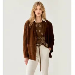 PennyBlack für Damen. 2621446023200 Braune Lederjacke Pbbpala (40), Lässig