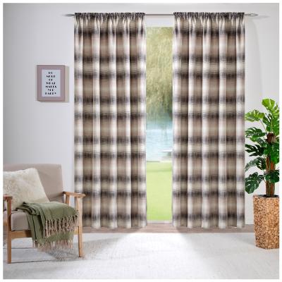 Vorhang WECKBRODT "Kilian", braun (creme, mocca), B:140cm H:225cm, Polyester, Gardinen, Gardine, Store, Dekoschal, blickdicht