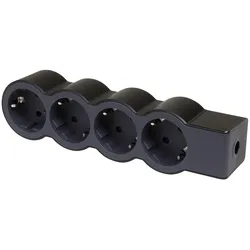 Legrand 694576 Flache Steckdosenleiste 4xSDO ohne Kabel schwarz