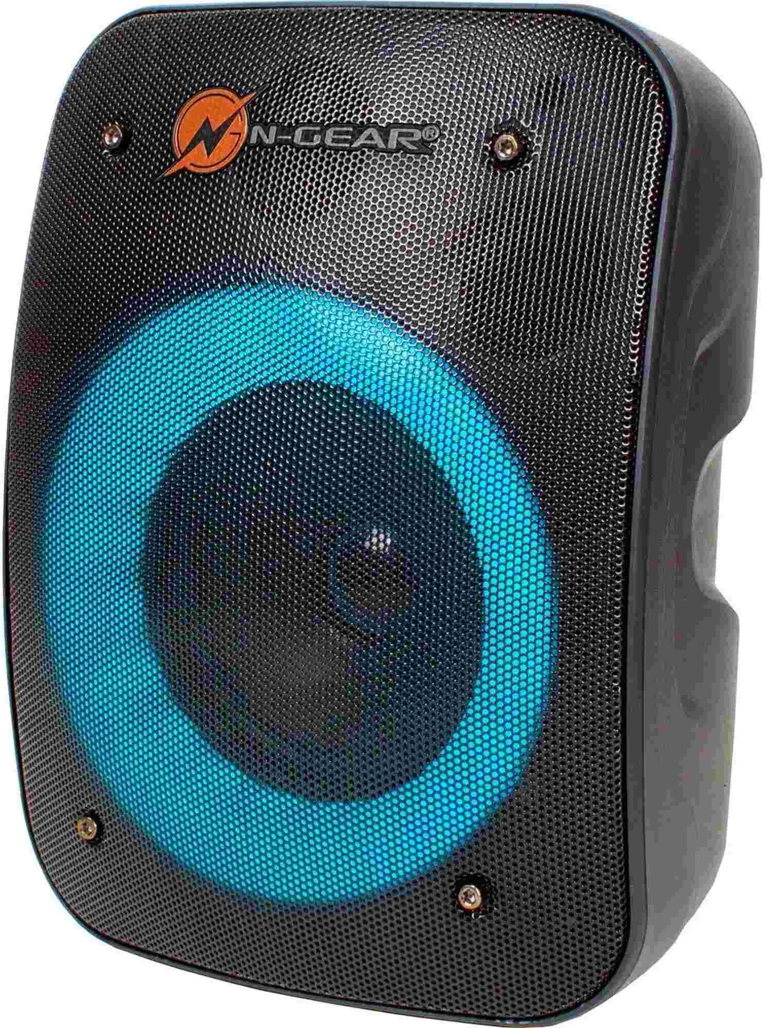 N-Gear Let's Go Party 4 Studio Portable Bluetooth Karaoke Speaker with Wired Microphone - Black