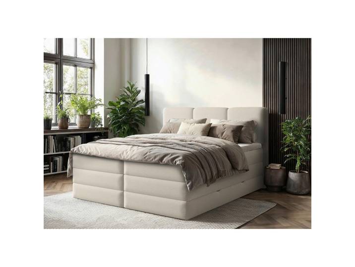 Boxspringbett mit Topper & Bettkasten 160x200 Castel
