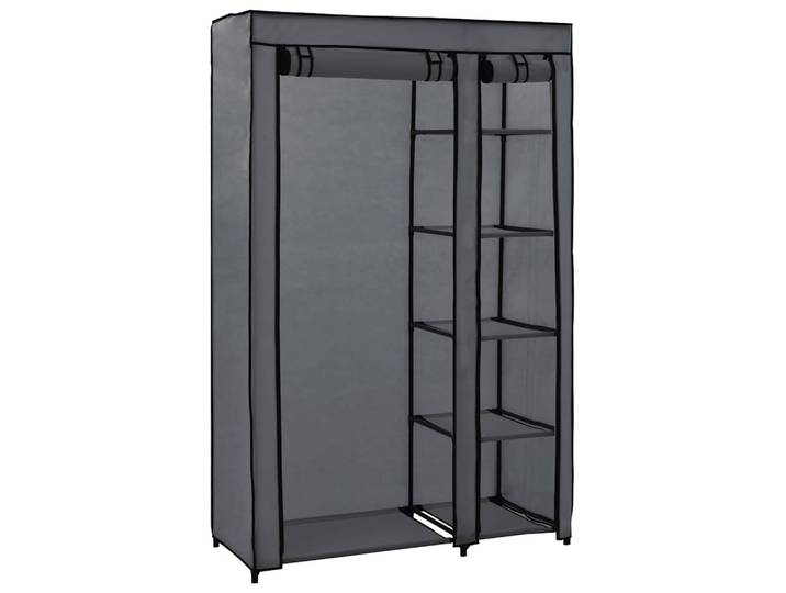 vidaXL Faltschrank Grau 110x45x175 cm Stoff
