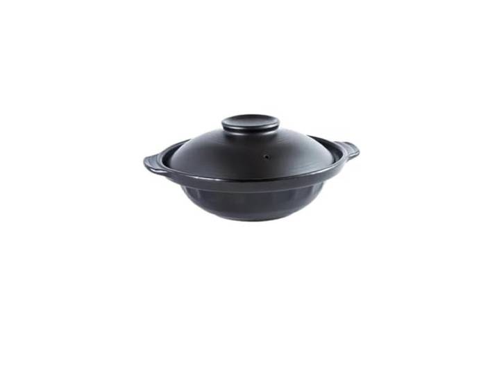 Topf Auflauf Keramik Suppentopf Reis Gas Tontopf Gedämpfter Reis, geschmorter Hühnerreis und hitzebeständiger Tontopf(Shallow 1.3 L)