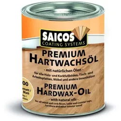 SAICOS Premium Hartwachsöl, Farbe 3200 Seidenmatt farblos, Größe 0,75 Liter