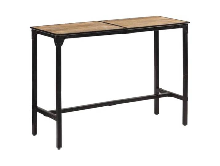 Bartisch aus massivem Mangoholz, 150 x 55 x 107 cm, mit Eisenrahmen Tropisches Hartholz, stabiler Eisenrahmen, geräumige Platte, einzigartiges Design, zufällige Lieferung, täglicher Gebrauch
