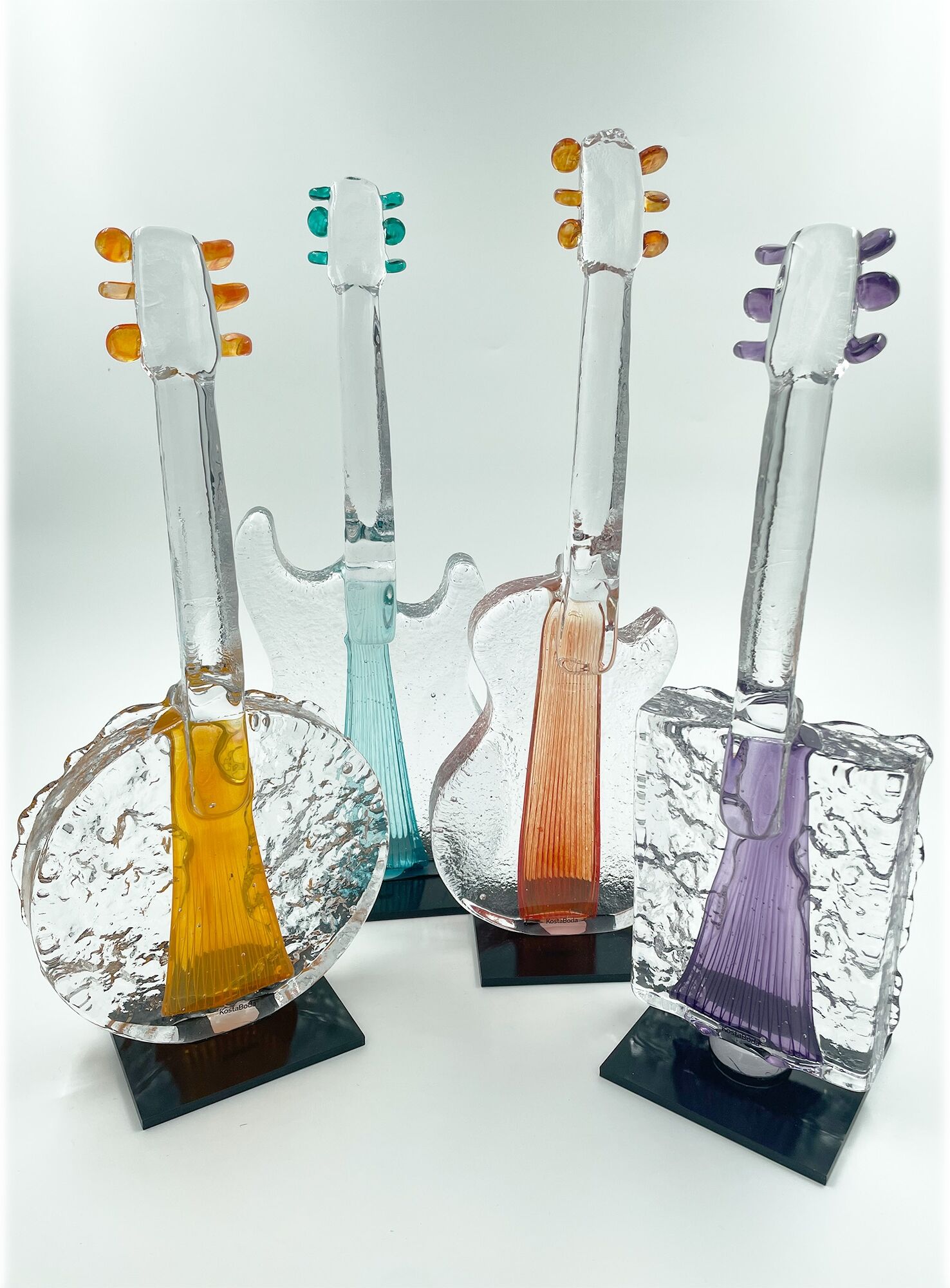 Guitar Flaming Strings, Ltd Ed 60ex - Kosta Boda
