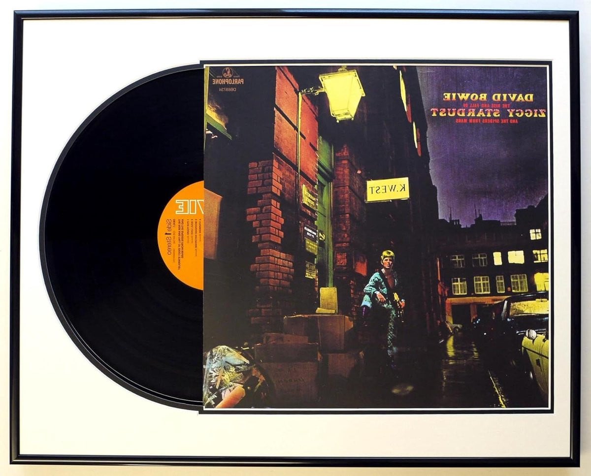 Muurdecoratie Ingelijst Muziek LP Album - Zwart - 40 x 50 cm