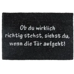 relaxdays Fußmatte Kokos »SPRUCH« 60 x 40 cm, 60 cm