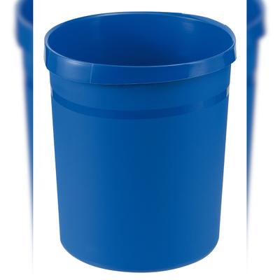 HAN Kunststoff-Papierkorb, 18 l, Durchm.xH 260x310 mm, blau, VE 5 Stück