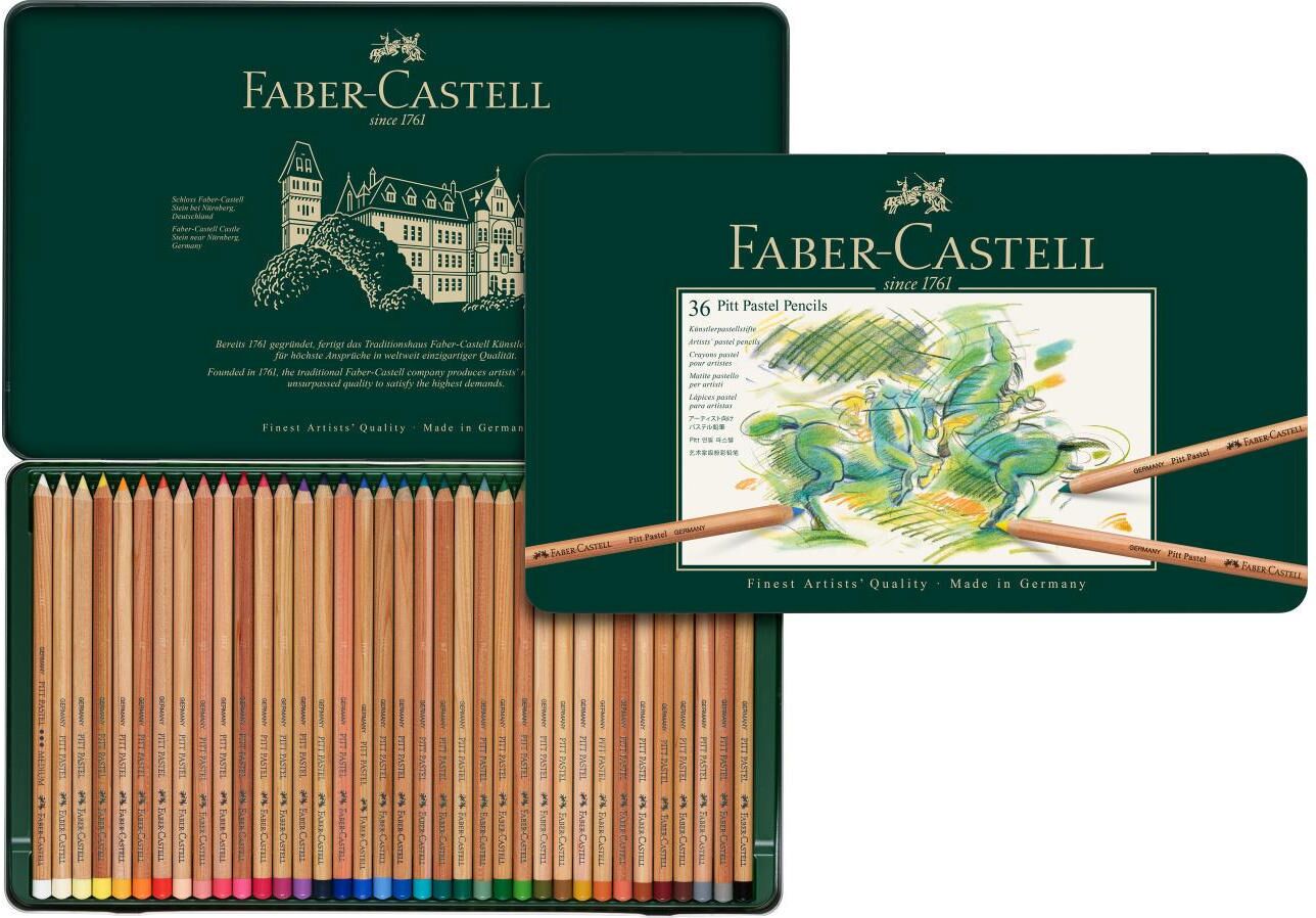 Polychromos FABER-CASTELL "36er Metalletui", bunt (mehrfarbig), Holz, Metall, Stifte, Polychromos mehrfarbig Einheitsgröße