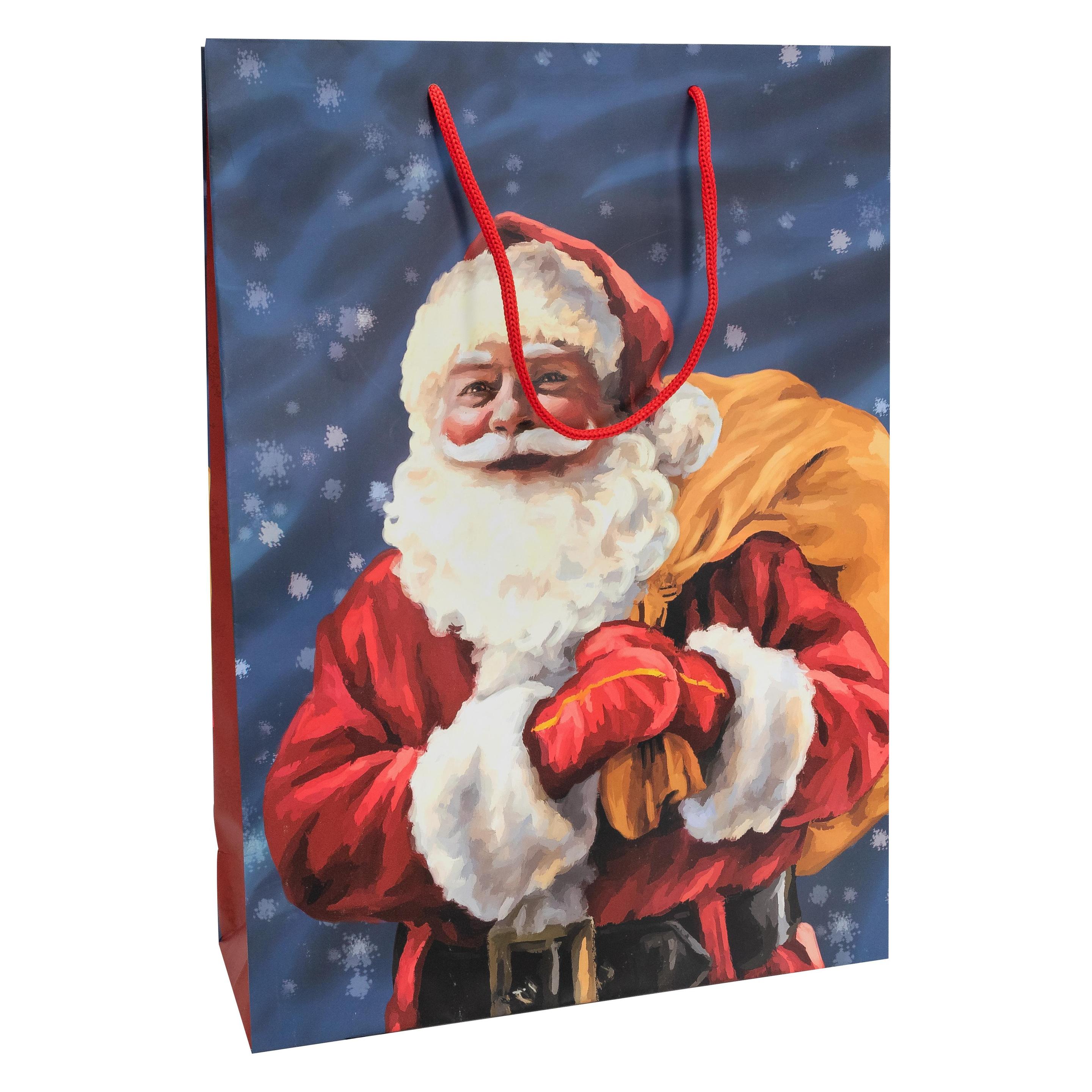 Idena Geschenktasche Weihnachtsmann mehrfarbig 25x8x34cm Weihnachten (53361162)