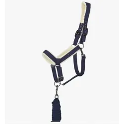 QHP Halfter-Set mit Strick Sensisoft navy, Größe: Full