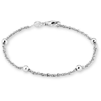 Armband AMOR "Kugel", silber (silber, 925), Armbänder, Damen, 19cm, Silber 925 (Sterlingsilber), Armband