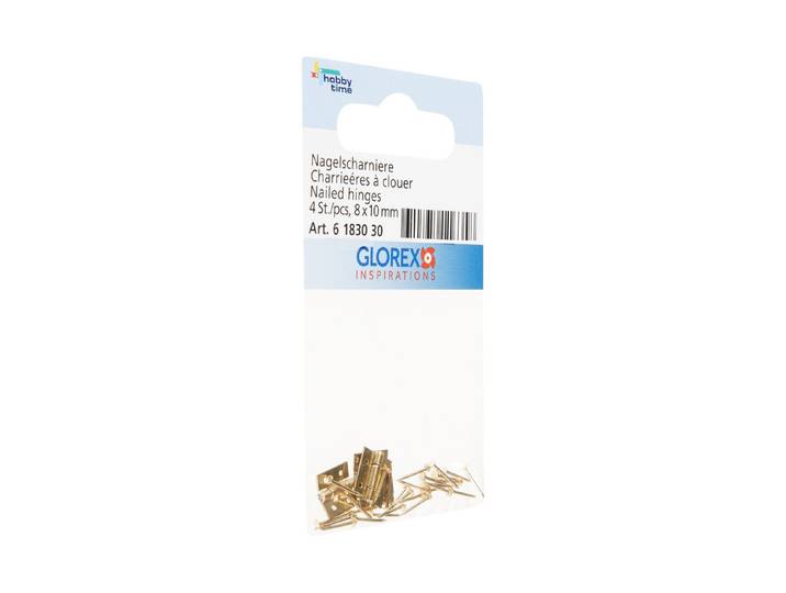 Glorex Scharniere mit Beschlagstiften 8 × 10 mm 4 Stück
