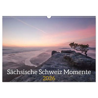 Sächsische Schweiz Momente 2026 (Wandkalender 2026 DIN A3 quer), CALVENDO Monatskalender
