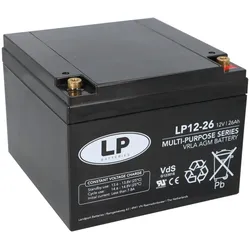 Landport LP12-26 T12 12V 26Ah AGM Bleiakku VdS