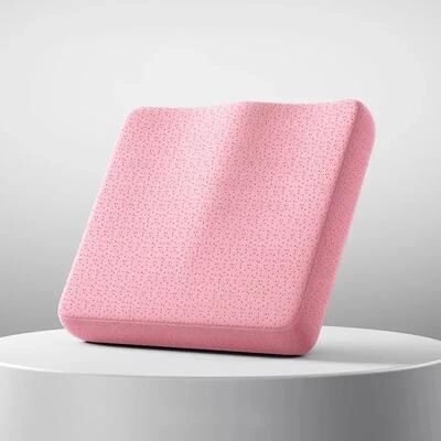 Inspired Living ComfortTail Ergonomic Memory Foam Office Cushion Tailbone & Hemorrhoid Relief Seat Pad pink