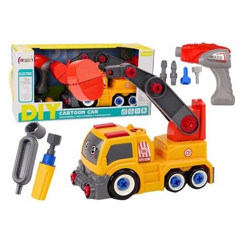 No Name DIY Orange Cartoon LKW mit Kran (49679331)
