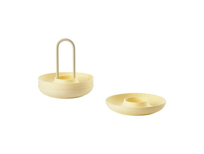 Zone Denmark Coquetiers avec support Singles, lot de 4 Limestone