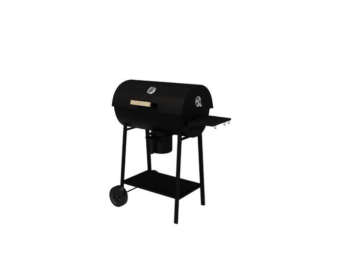 Barbecue à Charbon de Bois Tonneau Noir Memphis HYBA
