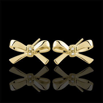 Edenly Ohrstecker Schleife Carlotta - Gelbgold