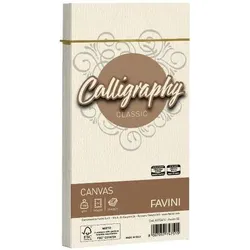 Favini, Briefumschlag, Canvas Calligraphy Umschlag DL (110 x 220 mm) Elfenbein 25 Stk. (DL (110 x 220 mm), 25x)