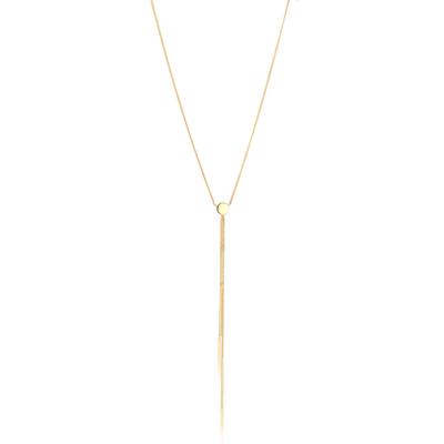 Y-Kette ELLI PREMIUM "Halskette Y-Kette Panzerkette Klassik 375 Gelbgold" Gr. 45, gold, Halsketten, Damen, Gelbgold 375