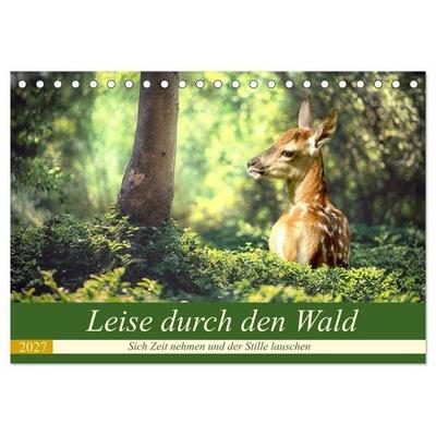 Leise durch den Wald. Sich Zeit nehmen und der Stille lauschen (Tischkalender 2027 DIN A5 quer), CALVENDO Monatskalender