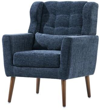 Modern Accent Chair Upholstered Foam Filled Living Room Chairs Comfy Reading Chair Green)