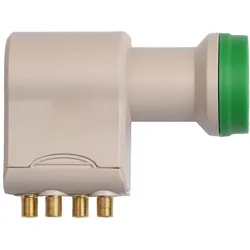 Humax Green Power LNB für Multischalter, Wetterschutz, LTE Filter (Quattro LNB, 40mm), LNB, Grün, Beige