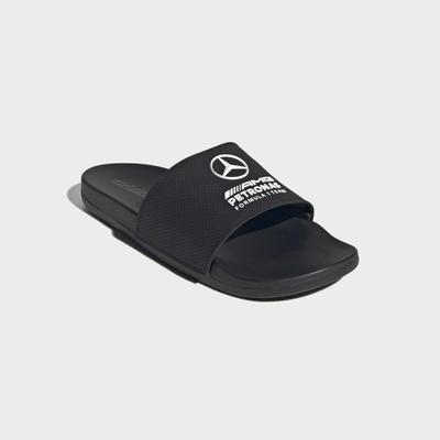Badesandale ADIDAS PERFORMANCE "ADILETTE COMFORT MER BADESCHLAPPEN", Damen, Gr. 43, schwarz-weiß (core schwarz, core schwarz, ftwr weiß), Synthetik, Schuhe, Mercedes AMG Motorsport